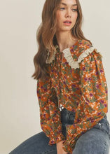 Load image into Gallery viewer, Dijon Floral Collared Top