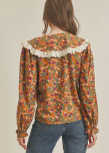 Load image into Gallery viewer, Dijon Floral Collared Top