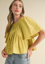 Load image into Gallery viewer, Chartreuse Cotton Swing Top
