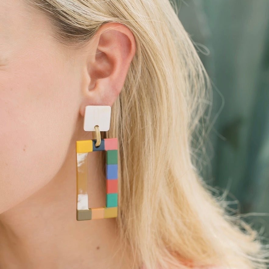 Sunshine Tienda- Gem Colorblock Earrings