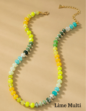 Load image into Gallery viewer, Multi Gem Beaded Necklace