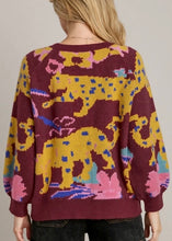 Load image into Gallery viewer, Mulberry Cheetah Sweater
