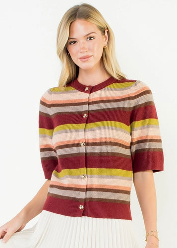 THML Stripe Knit Cardigan