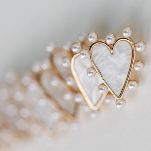 St. Armands Pearl Heart Studs