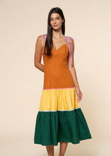 Load image into Gallery viewer, Colorblock Midi Dress