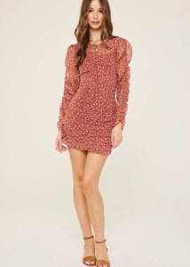 Chai Floral Ruched Dress