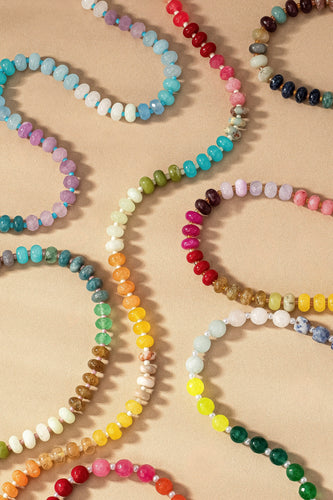 Multi Gem Beaded Necklace