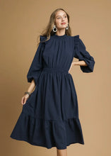Load image into Gallery viewer, Avery Navy Midi Dress