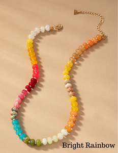 Multi Gem Beaded Necklace