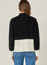 Load image into Gallery viewer, Two Tone Mock Neck Sweater