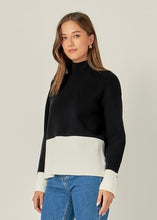 Load image into Gallery viewer, Two Tone Mock Neck Sweater
