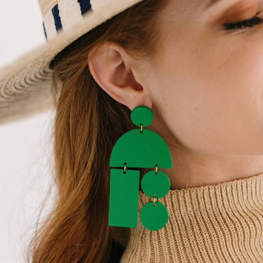Sunshine Tienda- Green Mobile Earrings