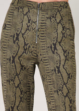 Load image into Gallery viewer, Onyx Faux Suede Snake Pants