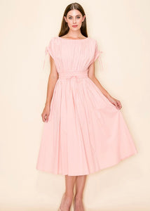 Pink Peony Cotton Dress