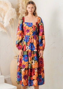 Julia Floral Tiered Maxi Dress