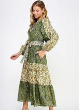 Load image into Gallery viewer, Charleston Mixed Maxi Dress