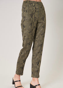 Onyx Faux Suede Snake Pants