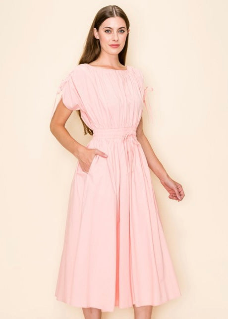 Pink Peony Cotton Dress