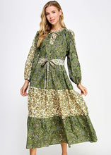 Load image into Gallery viewer, Charleston Mixed Maxi Dress
