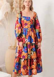 Julia Floral Tiered Maxi Dress