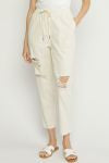 Relaxed cream denim pants