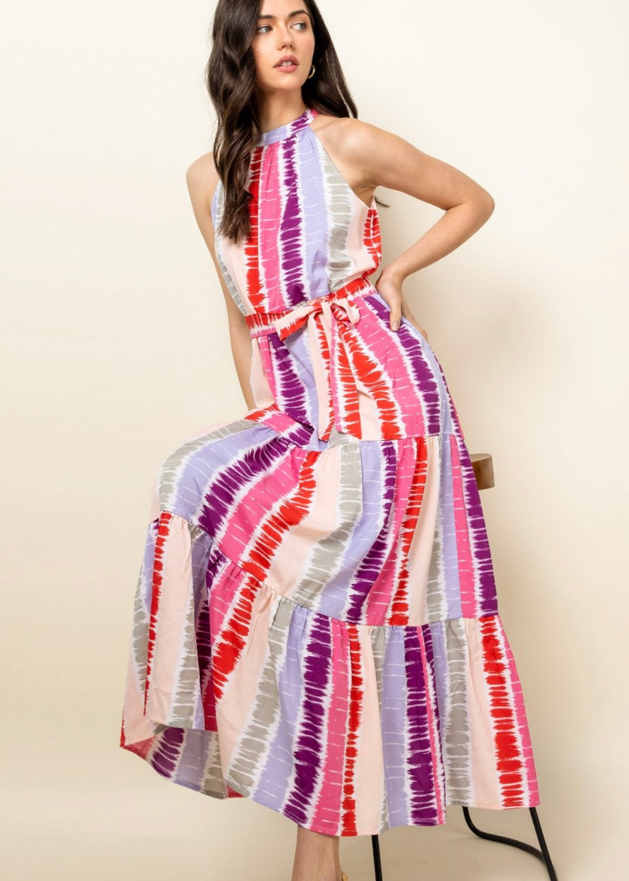 THML Orchid Stripe Maxi Dress (XS-L)