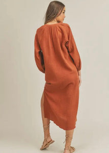 Pumpkin Spice Midi Dress