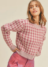 Load image into Gallery viewer, Orchid Houndstooth Sweater