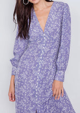 Load image into Gallery viewer, Ditsy Floral Lavender Midi Dress