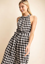 Load image into Gallery viewer, Gingham Paperbag Waist Jumpsuit