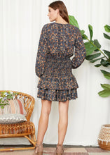 Load image into Gallery viewer, Flora Smocked Mini Dress