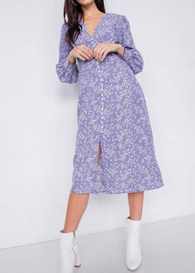 Ditsy Floral Lavender Midi Dress