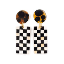 Load image into Gallery viewer, Sunshine Tienda- Checkered Statement Earrings