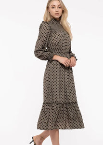 Emma Polka Dot Midi Dress