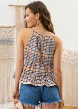 Load image into Gallery viewer, Madison Plaid Peplum Top