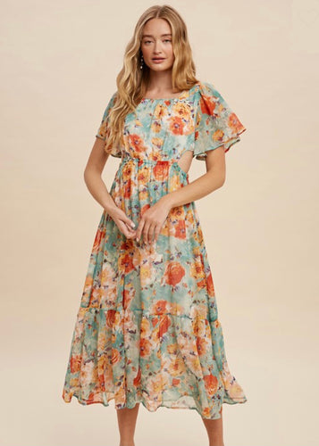 Terra Floral Dress