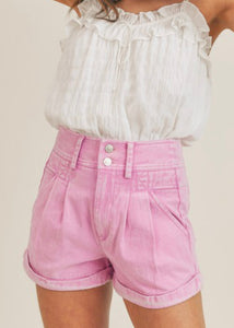 Bubble Pink Denim Shorts