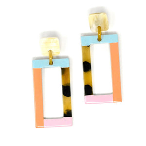 Sunshine Tienda- Neutral Colorblock Earrings